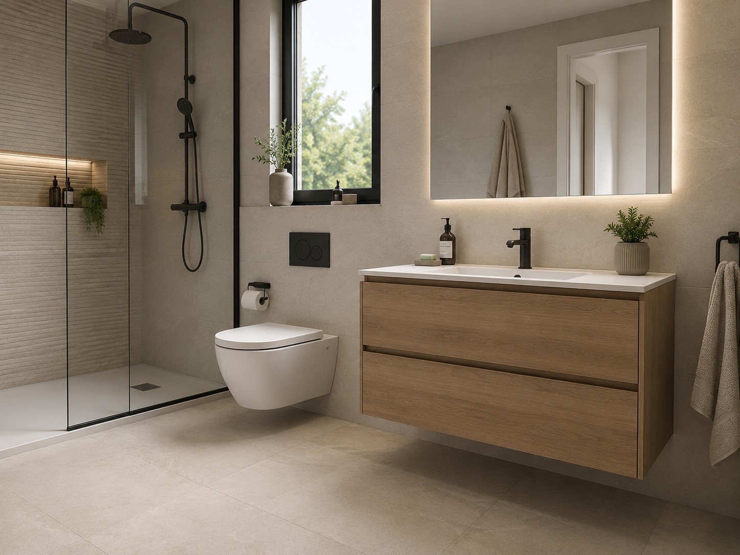 Muebles de baño suspendidos Ventajas y cómo elegir el modelo ideal
Los muebles de baño suspendidos se han convertido en una de las opciones más demandadas en las reformas actuales. Su diseño moderno, su sensación de ligereza y la facilidad de limpieza los convierten en una solución práctica tanto para baños grandes como para espacios reducidos.
Si estás pensando en renovar tu cuarto de baño, conocer sus ventajas te ayudará a tomar la mejor decisión.