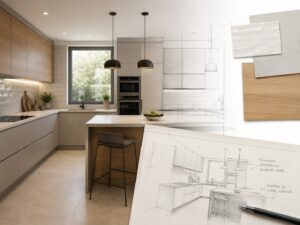 Azulejos y muebles de cocina